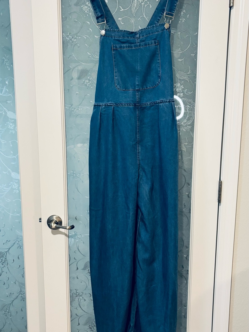 Soft ladies overalls. Super wide leg for casual comfort.